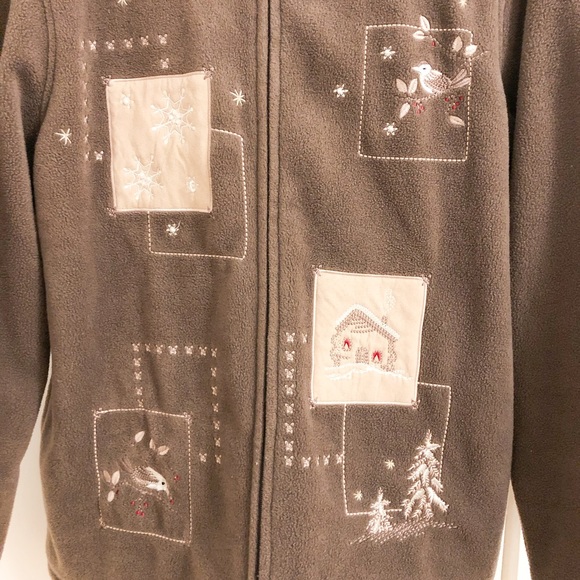Embroidered Northern Reflections Fleece Zip - Picture 6 of 9